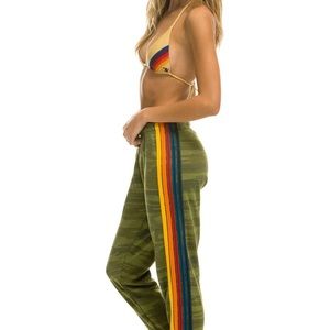 Aviator Nation Woman’s 5 Stripe Sweatpants in Camo
